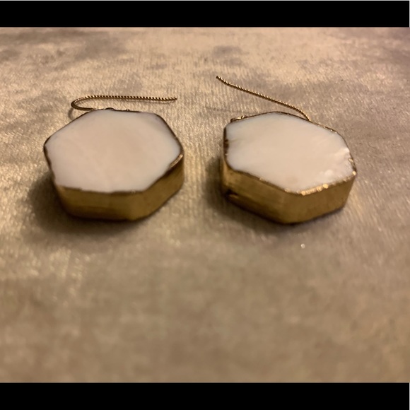 New Solid Abalone Shell Hanging Earrings - Picture 5 of 5